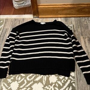 H&M Black and White Striped Sweater